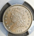 1835 Pcgs Au-55 Bn Classic Head Half Cent