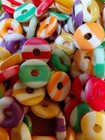 Vintage Blow Mold Plastic Candy Garland Striped Candy Canes Lifesavers 23 Feet