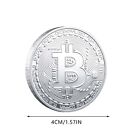 2025 Physical Bitcoin Commemorative Coin Metal Silver Plated Bit Coin Gifts