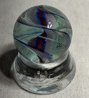 1 08-inch Modern Contemporary Studio Art Glass Marble Signed Ab