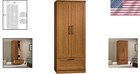 Versatile Homeplus Wardrobe Armoire With 2 Doors   5-  - Sienna Oak