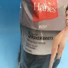 Hanes Men s 5-pack Best Boxer Briefs Size L Black Brand New
