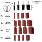 28pc 2  Long Sanding Drum   Sleeves Set Kit Fits Drill Press Spindle Sander