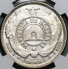 1888 7 Ngc Au 55 Honduras 1 Peso Standing Liberty Overdate Coin  24010901c 