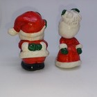 Vintage 1950s Japan Christmas Santa   Mrs Claus Ceramic Salt   Pepper Shaker Set