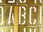 Large Antique 5  Brass Letter And Number Stencils
