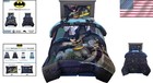 Kids Bedding Reversible Comforter Sheet Set Twin Size Batman Cartoon