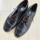 Vintage Knapp Mens Size 10 5 D Dress Work Derby Shoes Black Leather Lace-ups