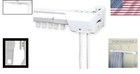 Adjustable 48-84 Inch White Traverse Rod With Brackets And Sliders Included