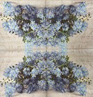 Two Individual Paper Luncheon Decoupage Napkins Flowers Forget Me Not Floral