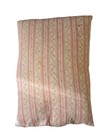 Vintage Feather Down Pillows 2 Yellow Pink Flower Stripe Ticking 25 x17 
