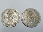 2x Great Britain Two Shillings Florin Coins George Vi Crowned Rose - 1948  1949