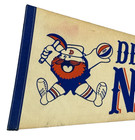 Vintage 1970s Denver Nuggets Nba Full Size Felt Pennant  30 x12 