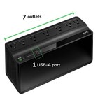 Apc Ups 600va   330w Ups Battery Backup Surge Protector 7 Outlets Nema 5-15r