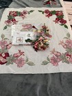  Made In Greece Needlepoint  Classic 3 Pc Table Set