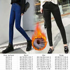 Fleece Women Winter Lined Denim Jeans Stretch Pants Trousers Leggings Thick Pant