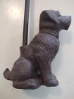 Vintage Black Cast Iron Portable Dog Door Stop Door Porter