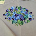 Vintage Bucilla Pansy Finished Chair Seat Or Pillow Top Needlepoint Canvas 23x18