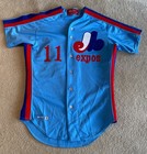 Game Worn used 1986 Montreal Expos Road Jersey Dann Bilardello