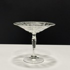 Vintage Cambridge Harvest Compote Round Clear Glass Cut Wheat 6 5 8   