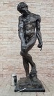 Hot Cast Bronze Sculpture Adam By Auguste Rodin Special Patina Decor 36  X 12 