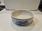 Vintage Blue   White Chinese Foot Bowl Or Planter- 7 5 w Marked Cd