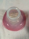 Victorian White Opalescent With Cranberry Edge Glass Electric Lamp Shade