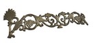 Antique Architectural Salvage Iron Floral Scroll Early Curved Pediment