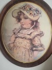 Gorgeous Antique  Wood Frame  Oval  Ornate  Pretty Girl 