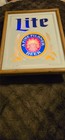 Vintage Miller Lite Beer Bar Light Sign Illuminated Crest Backlit Wall Decor