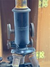 Antique Bausch   Lomb Optical Co  Microscope W  Wooden Box No Key - Sold As Is