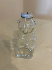 Snow Crest Beverages Glass Bear Bank Bottle Salem Mass 7    With Cap Vintage