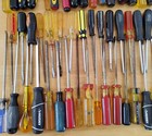 Mixed Lot Of 100 Usable Screwdrivers Flat Head And Phillips