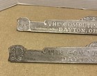 2 Antique The Computing Scale Co Dayton Oh Embossed Metal Sign 18 1 2  Long