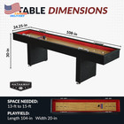9 Ft Shuffleboard Table Poly-coated Playfield Built-in Scorer   Cabinet