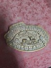 Vintage 1975  Adezy Denver Rocky Mountain High Colorado Brass Belt Buckle 70 s