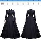 Medieval Victorian Gown Costume Gothic Cosplay Maiden Dress Halloween Maxi Skirt
