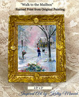 Picture Frame Dollhouse Miniature Print Original Snowscape Painting Kathy Manuel