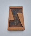Antique Letterpress Wood Type Letter Z Wooden Printing Block