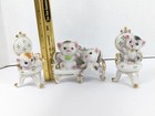 Vintage Japan Sugar Glazed Cat Kittens Sitting On Chair  Couch Lot Of  3 