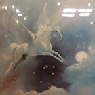 Vintage Pegasus Lacquered Wood Wall Art Aprox 8x12