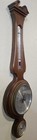 Vintage Airguide Banjo Style Wall Barometer Weather Station Mahogany 26 