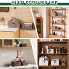 Scalloped Wicker Baskets  Hand-woven Storage Baskets With Built-in Handles  P   