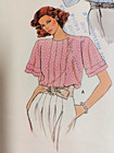 Vogue 1424 Blouse Top Shirt Sewing Pattern Ladies 10 Uc Vtg Basic Loose Flowy