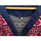 Vintage 1970 Woven Geometric Tapestry Vest Boho Folk Art Sleeveless Indie Sleaze