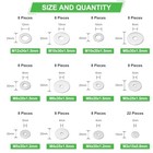110pcs 304 Stainless Steel Flat Washers  Fender Washers Assortment Kit 12 Sizes
