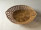 Wicker Woven Oval Basket For Bread Fruit Wall Decor Storage 11  X 8  X 3 