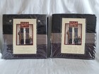 Vtg New Woolrich Home Window Panels 2 Two 54in W X 84in L Black Gray 100  Cotton