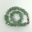 Handmade Anklet Medium Size Green Aventurine Stone Bead Chips Bronze Tone 10 25 