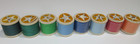 Lot 8 Vtg Star 150 Yd Sewing Thread Wood Spool 100  Polyester 4 Sealed   4 Full